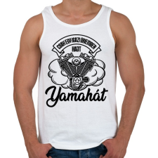 PRINTFASHION Csak egy igazi úriember hajt Yamahát - Férfi atléta - Fehér atléta, trikó