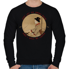 PRINTFASHION Csak hagyj szakét inni - Férfi pulóver - Fekete férfi pulóver, kardigán