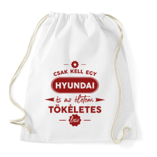 PRINTFASHION Csak kell egy Hyundai - Sportzsák, Tornazsák - Fehér tornazsák