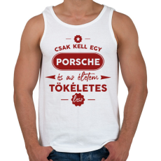 PRINTFASHION Csak kell egy Porsche - Férfi atléta - Fehér