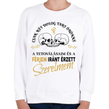 PRINTFASHION Csak két dolog tart örökké - Férj - Gyerek pulóver - Fehér gyerek pulóver, kardigán