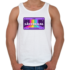 PRINTFASHION CSAK LÁNYOKKAL HÁLOK - Férfi atléta - Fehér