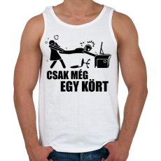 PRINTFASHION Csak még 1 kört - Férfi atléta - Fehér