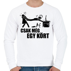 PRINTFASHION Csak még 1 kört - Férfi pulóver - Fehér