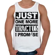 PRINTFASHION Csak még 1 traktor, megígérem - Férfi atléta - Fehér