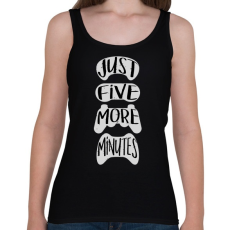 PRINTFASHION Csak még 5 perc - Gamer - Női atléta - Fekete