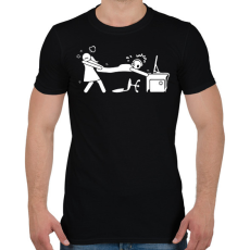 PRINTFASHION Csak még egy kört - Férfi póló - Fekete