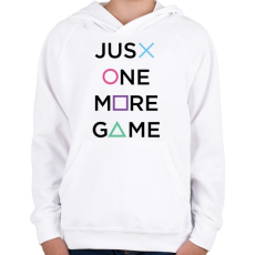PRINTFASHION Csak még egy meccs... - Gyerek kapucnis pulóver - Fehér