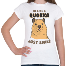 PRINTFASHION Csak mosolyogj - Női póló - Fehér