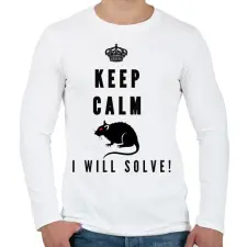 PRINTFASHION Csak nyugi én megoldom!(kártevőirtó) - Férfi hosszú ujjú póló - Fehér férfi póló