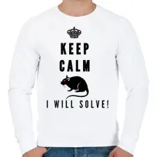 PRINTFASHION Csak nyugi én megoldom!(kártevőirtó) - Férfi pulóver - Fehér férfi pulóver, kardigán
