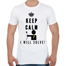 PRINTFASHION Csak nyugi én megoldom!(villanyszerelő) - Férfi póló - Fehér férfi póló