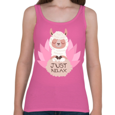 PRINTFASHION Csak nyugi - Női atléta - Rózsaszín női trikó