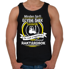 PRINTFASHION Csak nyugi raktáros vagyok 02 - Férfi atléta - Fekete atléta, trikó