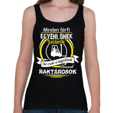 PRINTFASHION Csak nyugi raktáros vagyok 02 - Női atléta - Fekete női trikó