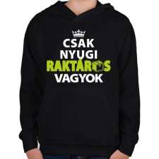PRINTFASHION Csak nyugi raktárosvagyok! - Gyerek kapucnis pulóver - Fekete gyerek pulóver, kardigán