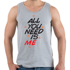 PRINTFASHION Csak rám van szükséged - Férfi atléta - Sport szürke