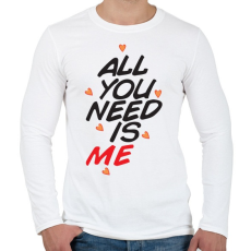 PRINTFASHION Csak rám van szükséged - Férfi hosszú ujjú póló - Fehér