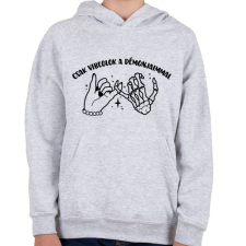 PRINTFASHION Csak vibeolok a démonjaimmal - Gyerek kapucnis pulóver - Sport szürke gyerek pulóver, kardigán