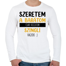 PRINTFASHION Csak vicceltem - Női - Férfi hosszú ujjú póló - Fehér férfi póló