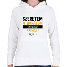 PRINTFASHION Csak vicceltem - Női - Női kapucnis pulóver - Fehér