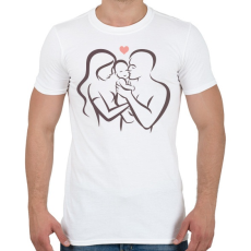 PRINTFASHION Család - Férfi póló - Fehér