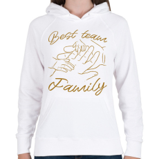 PRINTFASHION Család csapat - Női kapucnis pulóver - Fehér