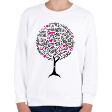 PRINTFASHION Család fa - Gyerek pulóver - Fehér gyerek pulóver, kardigán