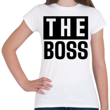 PRINTFASHION Családi - The boss (apa) - Női póló - Fehér női póló