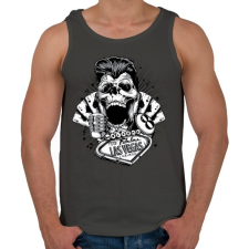 PRINTFASHION Csaló koponya - Férfi atléta - Sötétszürke atléta, trikó