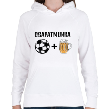 PRINTFASHION Csapatmunka - Női kapucnis pulóver - Fehér női pulóver, kardigán