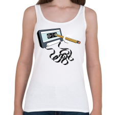 PRINTFASHION Csavard vissza! - Női atléta - Fehér női trikó