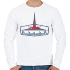 PRINTFASHION csepel logo - Férfi pulóver - Fehér férfi pulóver, kardigán
