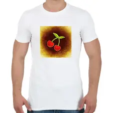 PRINTFASHION Cseresznye - Férfi póló - Fehér férfi póló