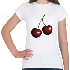 PRINTFASHION Cseresznye - Női póló - Fehér női póló