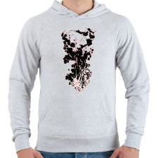 PRINTFASHION cseresznyevirágzás - Férfi kapucnis pulóver - Sport szürke férfi pulóver, kardigán
