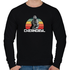 PRINTFASHION Csernobil - Férfi pulóver - Fekete