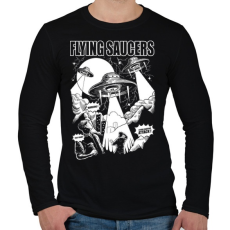 PRINTFASHION Csészealjak - Férfi hosszú ujjú póló - Fekete