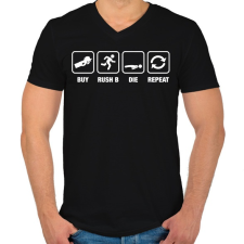 PRINTFASHION Csgo - Férfi V-nyakú póló - Fekete férfi póló