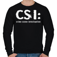 PRINTFASHION csi-1-1-white - Férfi pulóver - Fekete férfi pulóver, kardigán