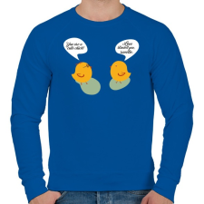 PRINTFASHION Csibém - Férfi pulóver - Királykék férfi pulóver, kardigán