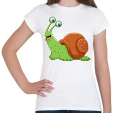 PRINTFASHION Csiga - Női póló - Fehér női póló