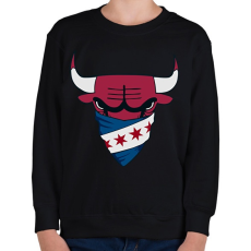 PRINTFASHION Csikágói Bikák - Gyerek pulóver - Fekete