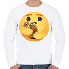 PRINTFASHION Csíkos mókus - Férfi pulóver - Fehér