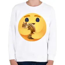 PRINTFASHION Csíkos mókus - Gyerek pulóver - Fehér gyerek pulóver, kardigán