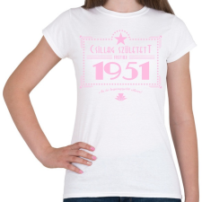 PRINTFASHION csillag-1951-pink - Női póló - Fehér női póló