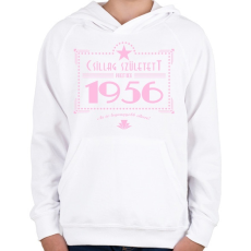 PRINTFASHION csillag-1956-pink - Gyerek kapucnis pulóver - Fehér