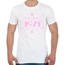 PRINTFASHION csillag-1971-pink - Férfi póló - Fehér férfi póló