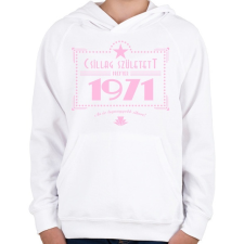 PRINTFASHION csillag-1971-pink - Gyerek kapucnis pulóver - Fehér gyerek pulóver, kardigán