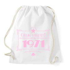 PRINTFASHION csillag-1971-pink - Sportzsák, Tornazsák - Fehér tornazsák